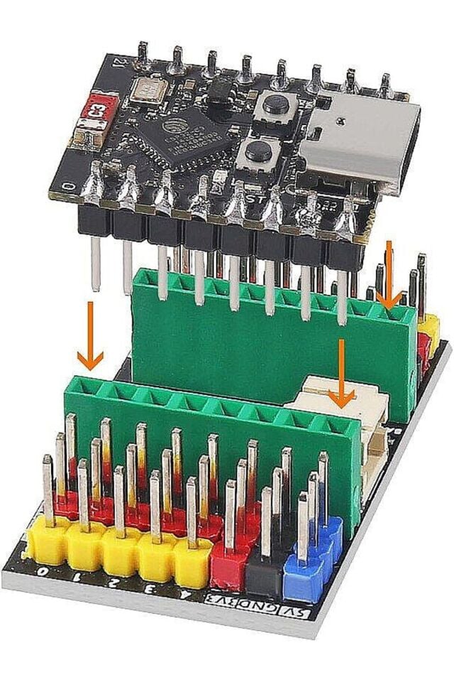 ESP32-C3 Super Mini Geliştirme Kartı ve Genişletme Kartı