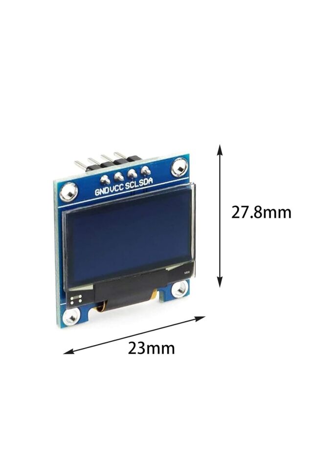 0.96'' OLED Ekran Modülü - 4 Pin, Mavi