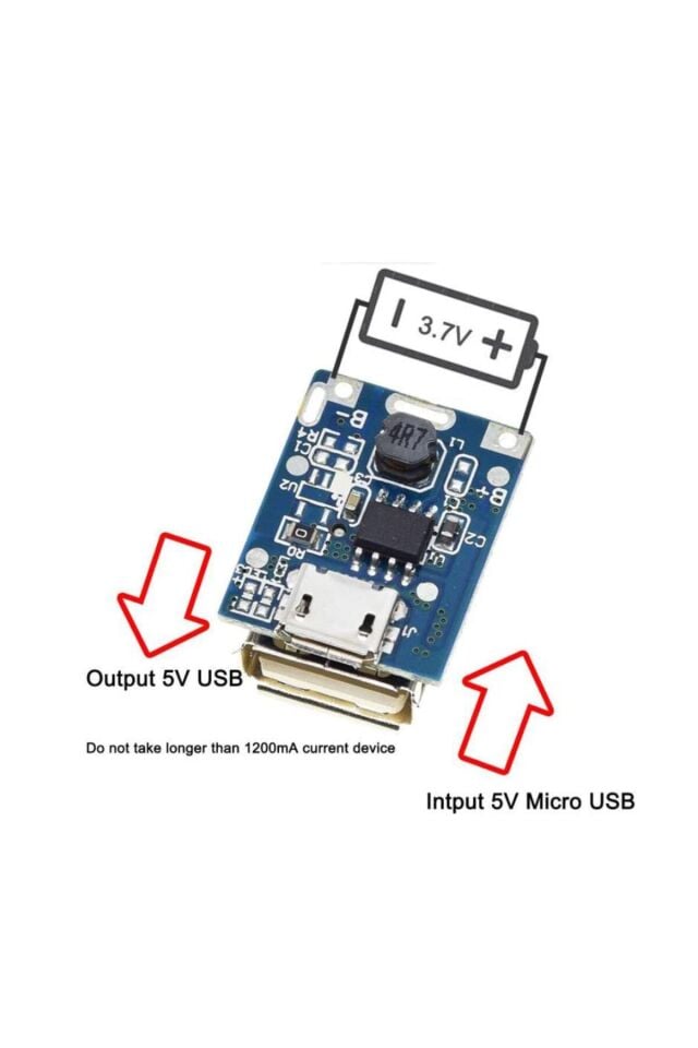 5V 1A Powerbank Şarj ve Koruma Devresi
