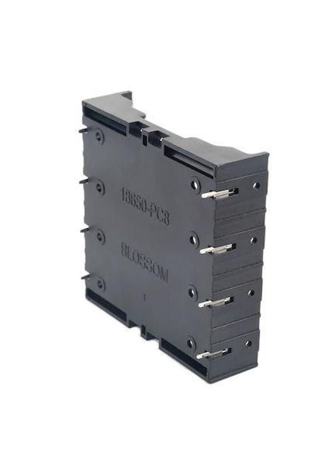 18650 Dörtlü Pil Yuvası - Paralel, 8 Pin PCB Tipi