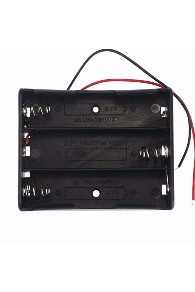 18650 Üçlü Pil Yuvası - Seri (11.1V)