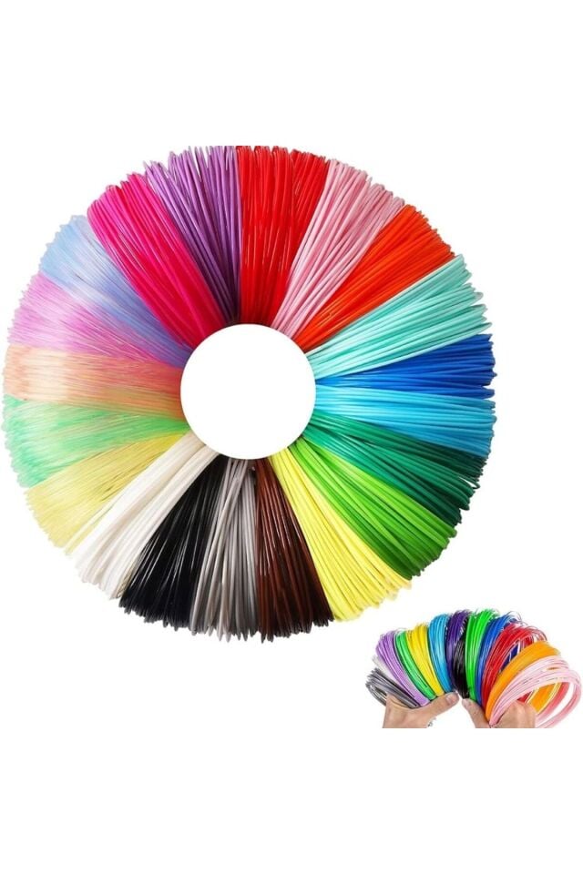 3D Kalem PLA Filament 1.75 mm - 10 Renk x 5 Metre