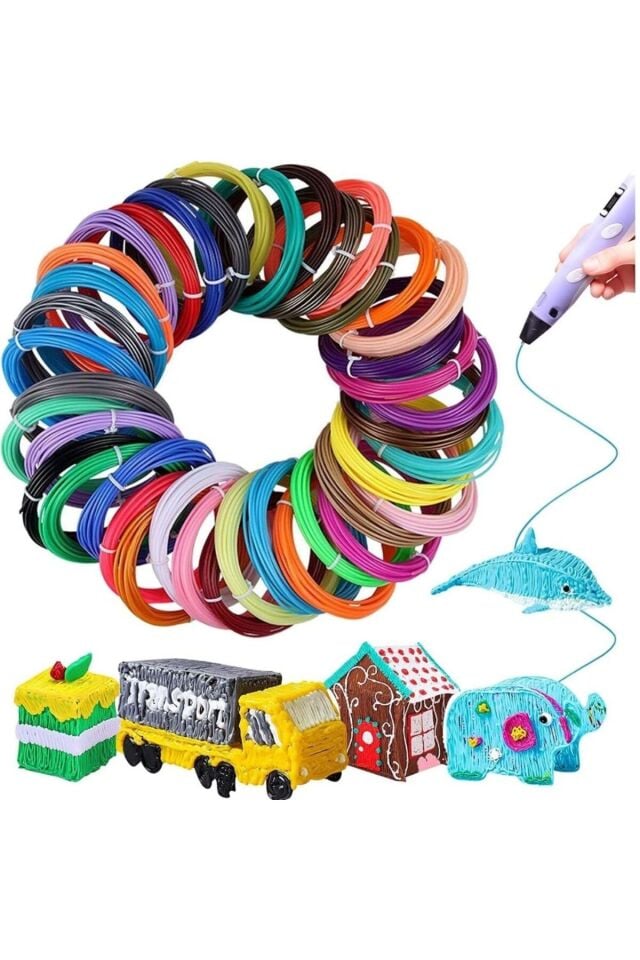 3D Kalem PLA Filament 1.75 mm - 10 Renk x 5 Metre