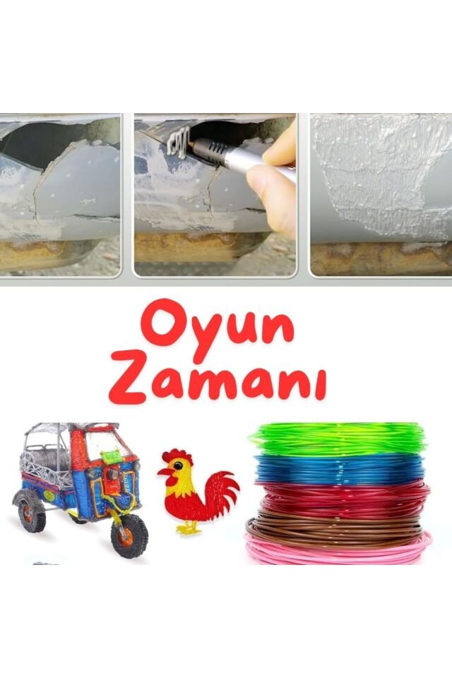 3D Kalem PLA Filament 1.75 mm - 10 Renk x 5 Metre